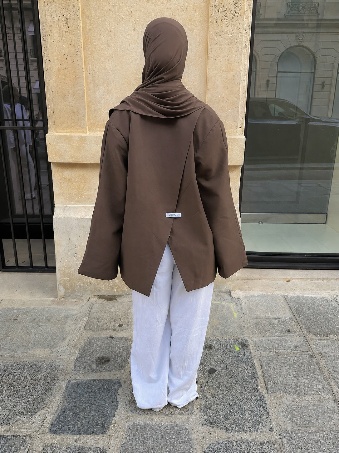 BLAZER DOS CROISÉ MARRON (PRÉCOMMANDE SOUS 10 JOURS)